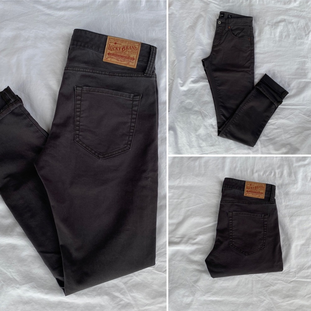 Lucky Brand Skinny Sateen Khakis Mens 28/32
